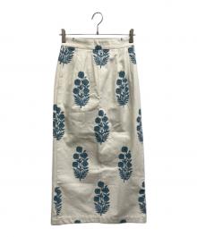 RHC Ron Herman×SZ Blockprints（アールエイチシー ロンハーマン×エスゼットブロックプリント）の古着「フラワープリントスカート」｜ホワイト