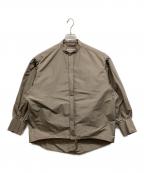 AUBRIOTオブリオ）の古着「メモリータフタ ブラウス」｜ベージュ