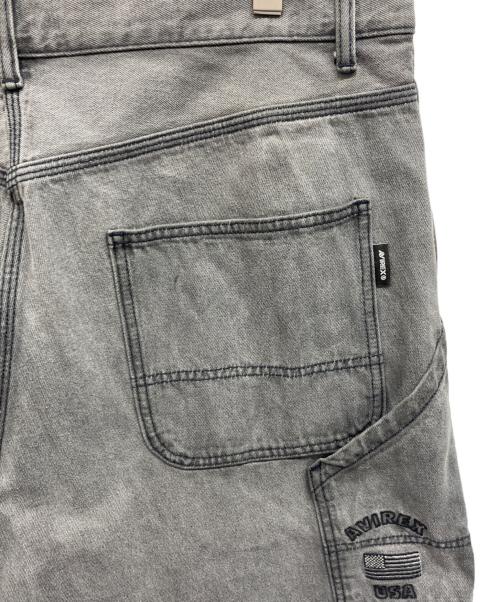 AVIREX（アヴィレックス）AVIREX (アヴィレックス) VARSITY PAINTER SHORTS グレー サイズ:2XLの古着・服飾アイテム