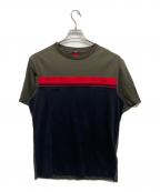 BOSS HUGO BOSSボス ヒューゴボス）の古着「フロントラインTシャツ」｜ブラウン