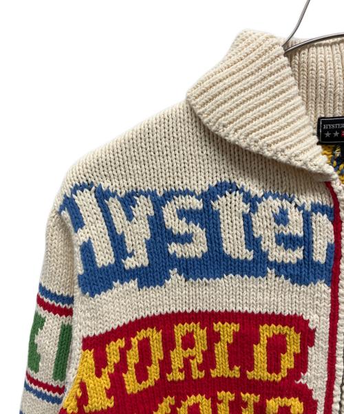 Hysteric Glamour（ヒステリックグラマー）Hysteric Glamour (ヒステリックグラマー) SUPREME (シュプリーム) Logos Zip Up Sweater カウチンニットセーター マルチカラー サイズ:Sの古着・服飾アイテム