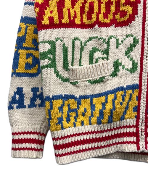 Hysteric Glamour（ヒステリックグラマー）Hysteric Glamour (ヒステリックグラマー) SUPREME (シュプリーム) Logos Zip Up Sweater カウチンニットセーター マルチカラー サイズ:Sの古着・服飾アイテム