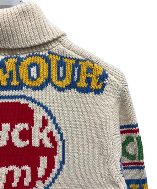 Hysteric Glamour（ヒステリックグラマー）Hysteric Glamour (ヒステリックグラマー) SUPREME (シュプリーム) Logos Zip Up Sweater カウチンニットセーター マルチカラー サイズ:Sの古着・服飾アイテム