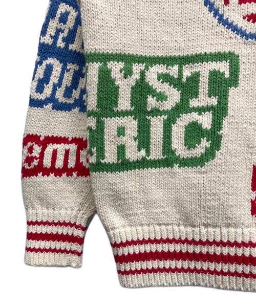 Hysteric Glamour（ヒステリックグラマー）Hysteric Glamour (ヒステリックグラマー) SUPREME (シュプリーム) Logos Zip Up Sweater カウチンニットセーター マルチカラー サイズ:Sの古着・服飾アイテム