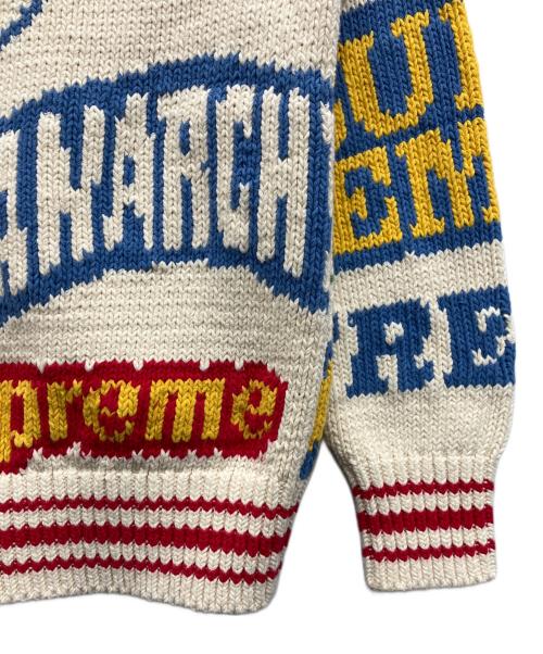 Hysteric Glamour（ヒステリックグラマー）Hysteric Glamour (ヒステリックグラマー) SUPREME (シュプリーム) Logos Zip Up Sweater カウチンニットセーター マルチカラー サイズ:Sの古着・服飾アイテム