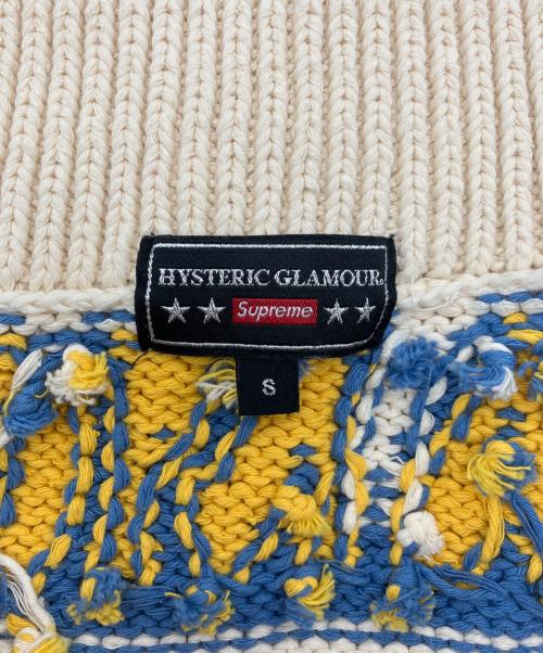 Hysteric Glamour（ヒステリックグラマー）Hysteric Glamour (ヒステリックグラマー) SUPREME (シュプリーム) Logos Zip Up Sweater カウチンニットセーター マルチカラー サイズ:Sの古着・服飾アイテム