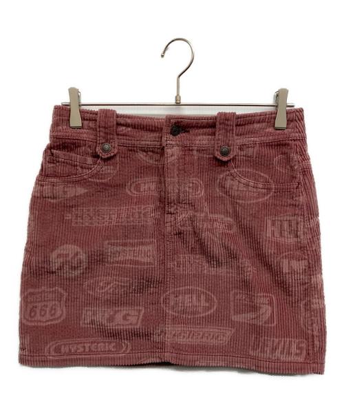 Hysteric Glamour（ヒステリックグラマー）Hysteric Glamour (ヒステリックグラマー) MOTOR CITY FEVER柄 ローライズミニスカート ピンク サイズ:Sの古着・服飾アイテム