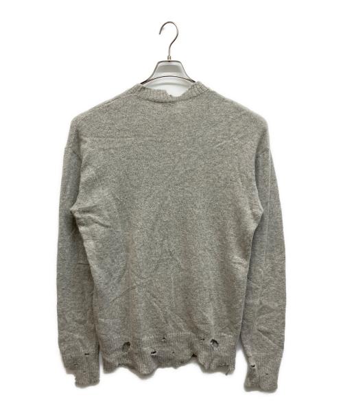 DIESEL（ディーゼル）DIESEL (ディーゼル) アルパカ混ダメージニット グレー サイズ:Lの古着・服飾アイテム