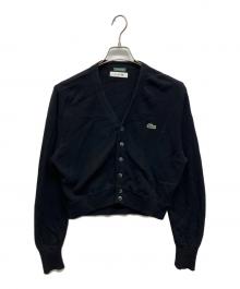 LACOSTE×BEAMS BOY（ラコステ×ビームスボーイ）の古着「別注ニットカーディガン」｜ブラック