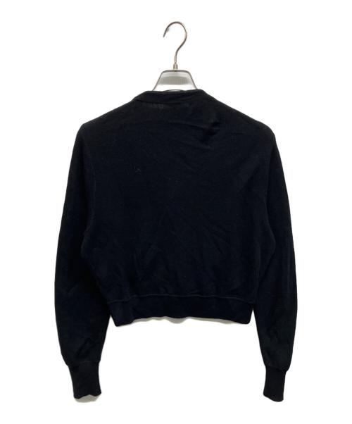 LACOSTE（ラコステ）LACOSTE (ラコステ) BEAMS BOY (ビームスボーイ) 別注ニットカーディガン ブラック サイズ:38の古着・服飾アイテム
