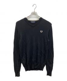FRED PERRY（フレッドペリー）の古着「Vネックニット」｜ブラック