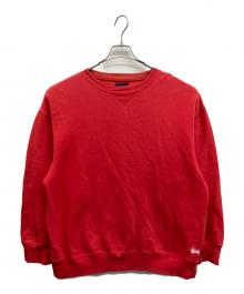 stussy（ステューシー）の古着「ロゴ刺繍前Vガゼットスウェット」｜レッド