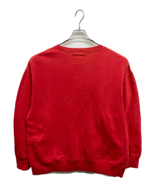 stussy（ステューシー）stussy (ステューシー) ロゴ刺繍前Vガゼットスウェット レッド サイズ:Lの古着・服飾アイテム