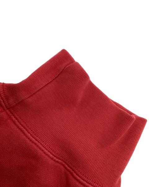 stussy（ステューシー）stussy (ステューシー) ロゴ刺繍前Vガゼットスウェット レッド サイズ:Lの古着・服飾アイテム