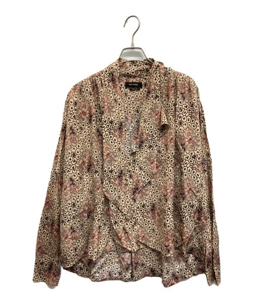 ISABEL MARANT（イザベルマラン）ISABEL MARANT (イザベルマラン) シルク総柄ボウタイブラウス ベージュ サイズ:40の古着・服飾アイテム