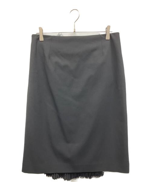 Maison Margiela 1（メゾンマルジェラ 1）Maison Margiela 1 (メゾンマルジェラ 1) プリーツ付きスカート ブラック サイズ:44の古着・服飾アイテム