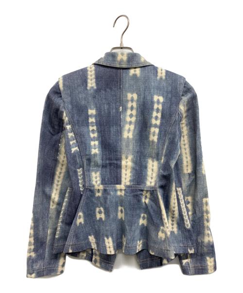 VIVIENNE TAM（ヴィヴィアンタム）VIVIENNE TAM (ヴィヴィアンタム) 総柄テーラードジャケット スカイブルー サイズ:38の古着・服飾アイテム