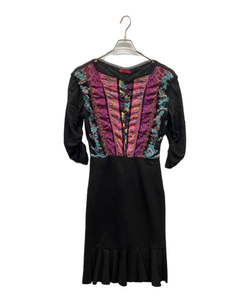 VIVIENNE TAM（ヴィヴィアンタム）VIVIENNE TAM (ヴィヴィアンタム) パワーネットワンピース ブラック サイズ:42の古着・服飾アイテム