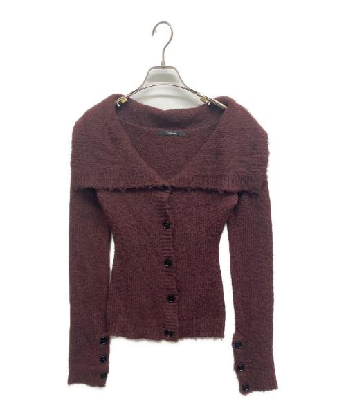 THEREDTHREAD（ザレッドスレッド）THEREDTHREAD (ザレッドスレッド) S fold collar offshoulder knit ブラウン サイズ:Freeの古着・服飾アイテム
