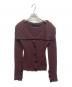 THEREDTHREAD（ザレッドスレッド）の古着「S fold collar offshoulder knit」｜ブラウン
