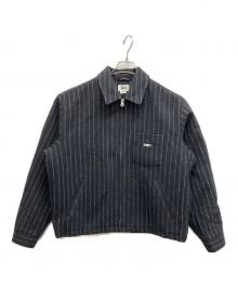 OBEY（オベイ）の古着「ストライプパテッドブルゾン」｜ブラック
