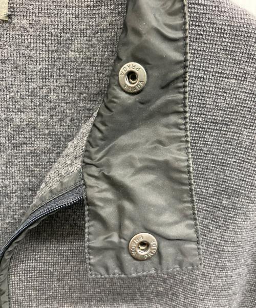 PRADA SPORTS（プラダスポーツ）PRADA SPORTS (プラダスポーツ) ナイロン切替ニットジャケット グレー サイズ:46の古着・服飾アイテム