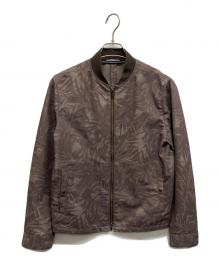 LANVIN en Bleu（ランバンオンブルー）の古着「総柄ジップブルゾン」｜オリーブ