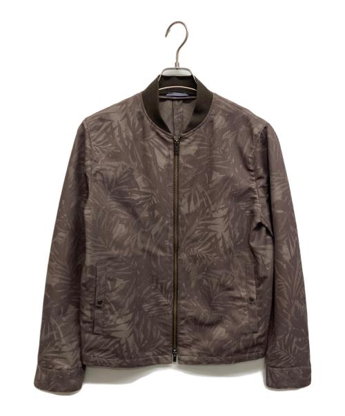 LANVIN en Bleu（ランバンオンブルー）LANVIN en Bleu (ランバンオンブルー) 総柄ジップブルゾン オリーブ サイズ:48の古着・服飾アイテム