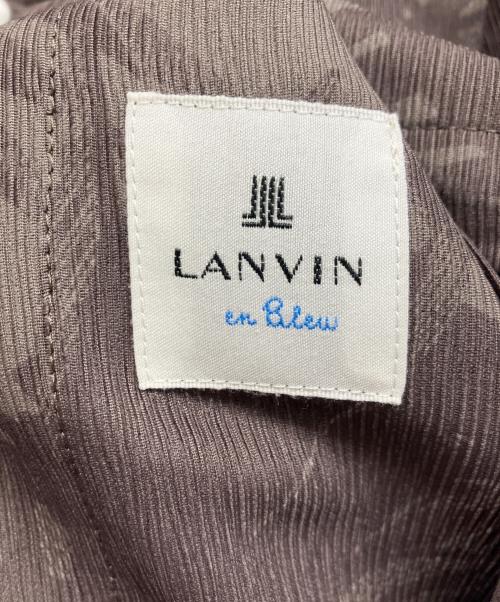 LANVIN en Bleu（ランバンオンブルー）LANVIN en Bleu (ランバンオンブルー) 総柄ジップブルゾン オリーブ サイズ:48の古着・服飾アイテム