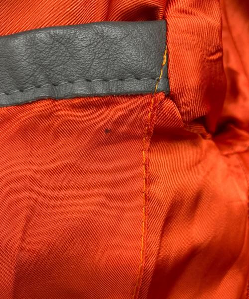 PAUSCH（パウシュ）PAUSCH (パウシュ) レザーフライトジャケット グレー サイズ:50の古着・服飾アイテム