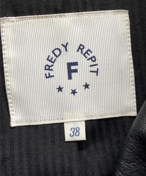 fredy repit（フレディ レピ）fredy repit (フレディ レピ) ラムレザーライダースジャケット ブラック サイズ:38の古着・服飾アイテム