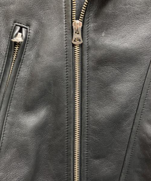 fredy repit（フレディ レピ）fredy repit (フレディ レピ) ラムレザーライダースジャケット ブラック サイズ:38の古着・服飾アイテム