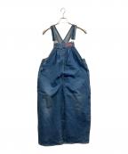 Hysteric Glamourヒステリックグラマー）の古着「ロゴ刺繍 デニムオールインワン」｜インディゴ