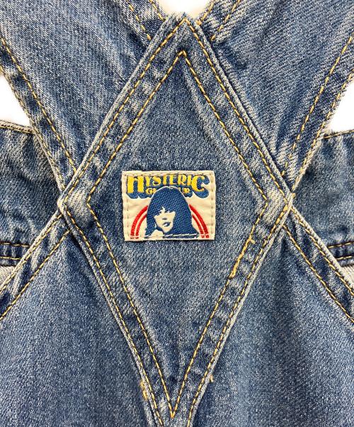 Hysteric Glamour（ヒステリックグラマー）Hysteric Glamour (ヒステリックグラマー) ロゴ刺繍 デニムオールインワン インディゴ サイズ:Sの古着・服飾アイテム