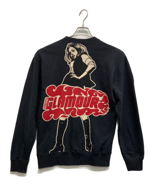 Hysteric Glamour（ヒステリックグラマー）Hysteric Glamour (ヒステリックグラマー) ガールプリントクルーネックスウェット ブラック サイズ:Sの古着・服飾アイテム