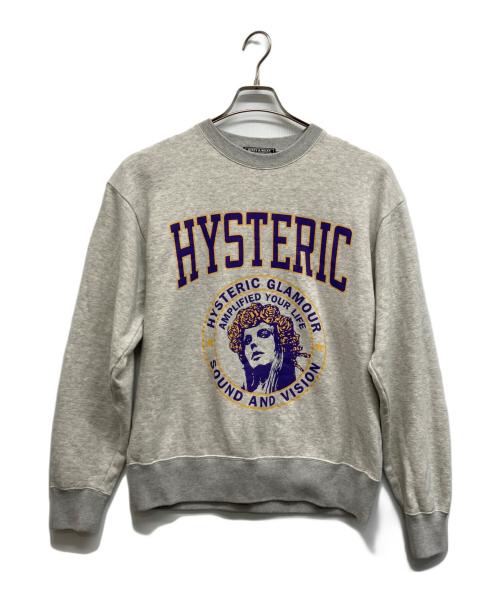 Hysteric Glamour（ヒステリックグラマー）Hysteric Glamour (ヒステリックグラマー) HG ACADEMY スウェット グレー サイズ:Mの古着・服飾アイテム