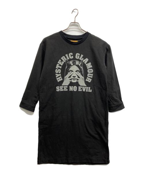Hysteric Glamour（ヒステリックグラマー）Hysteric Glamour (ヒステリックグラマー) SEE NO EVIL プルオーバーワンピース ブラック サイズ:Freeの古着・服飾アイテム