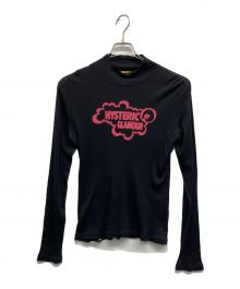 Hysteric Glamour（ヒステリックグラマー）の古着「FLIGHTY GIRL ハイネックカットソー」｜ブラック