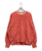 SHIPSシップス）の古着「杢 FOX クルーネック プルオーバー」｜ピンク