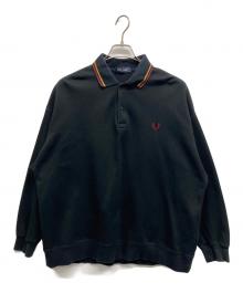 FRED PERRY×BEAMS（フレッドペリー×ビームス）の古着「別注 Logo Embroidery L/S Polo」｜ブラック