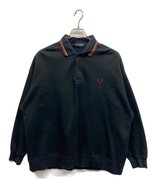 FRED PERRY（フレッドペリー）FRED PERRY (フレッドペリー) BEAMS (ビームス) 別注 Logo Embroidery L/S Polo ブラック サイズ:Mの古着・服飾アイテム