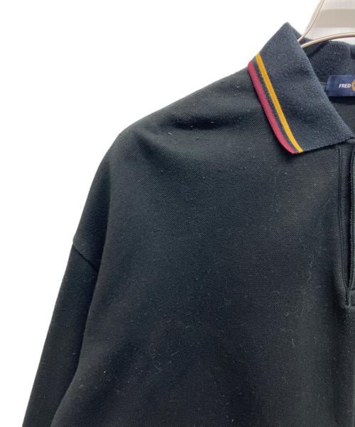 FRED PERRY（フレッドペリー）FRED PERRY (フレッドペリー) BEAMS (ビームス) 別注 Logo Embroidery L/S Polo ブラック サイズ:Mの古着・服飾アイテム