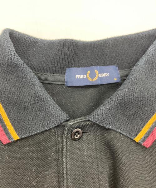 FRED PERRY（フレッドペリー）FRED PERRY (フレッドペリー) BEAMS (ビームス) 別注 Logo Embroidery L/S Polo ブラック サイズ:Mの古着・服飾アイテム