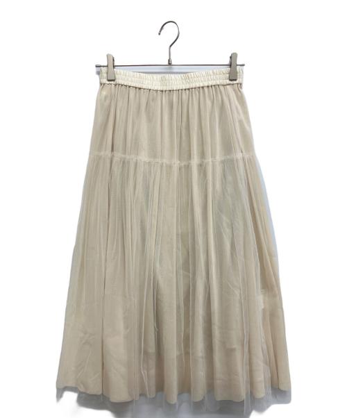 MORABITO（モラビト）MORABITO (モラビト) チュールスカート ベージュ サイズ:38の古着・服飾アイテム