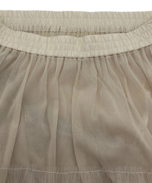 MORABITO（モラビト）MORABITO (モラビト) チュールスカート ベージュ サイズ:38の古着・服飾アイテム