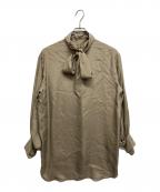 PLAIN PEOPLEプレインピープル）の古着「ボウタイブラウス」｜ベージュ