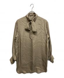 PLAIN PEOPLE（プレインピープル）の古着「ボウタイブラウス」｜ベージュ