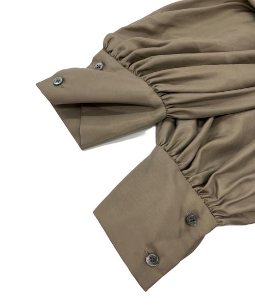 PLAIN PEOPLE（プレインピープル）PLAIN PEOPLE (プレインピープル) ボウタイブラウス ベージュ サイズ:9の古着・服飾アイテム