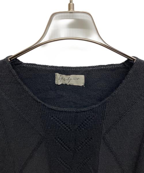 Yohji Yamamoto pour homme（ヨウジヤマモト プールオム）Yohji Yamamoto pour homme (ヨウジヤマモト プールオム) Yohji Yamamoto  pour homme　ヨウジヤマモト　プールオム ウールデザインニット ブラック サイズ:3の古着・服飾アイテム