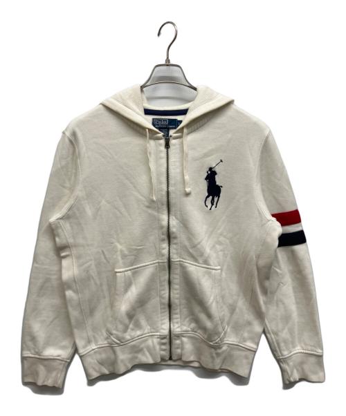 POLO RALPH LAUREN（ポロ・ラルフローレン）POLO RALPH LAUREN (ポロ・ラルフローレン) ビックポニージップパーカー ホワイト サイズ:Lの古着・服飾アイテム